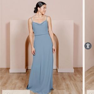 Revelry Skye Chiffon Dress in French Blue